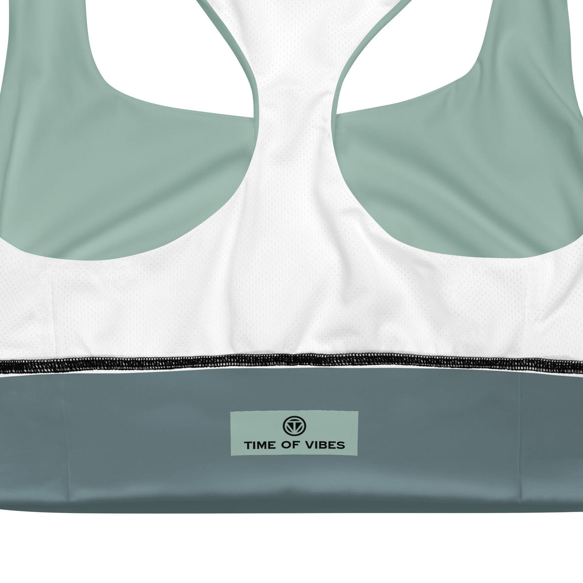CREWILD Langer Sport-BH | VIBES (Graublau/Türkis) - 2 TWU® Clothing