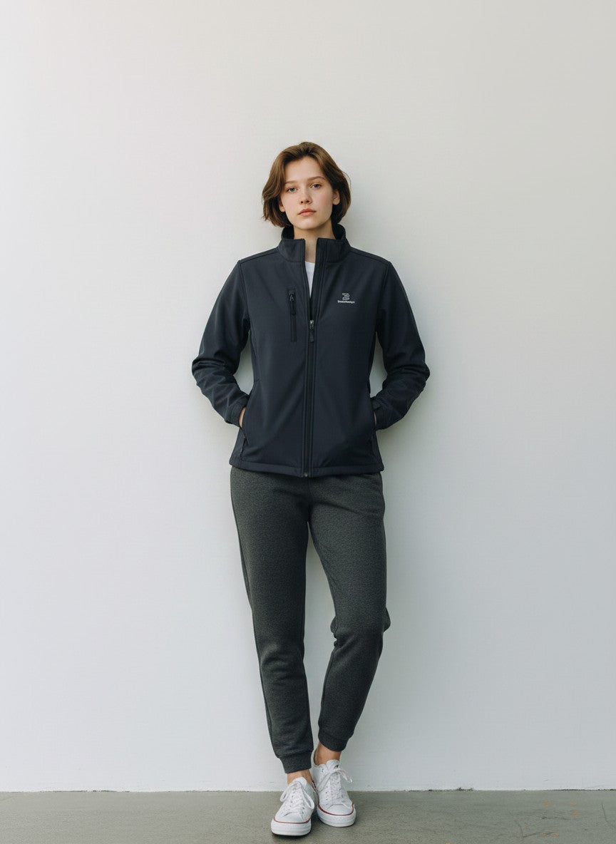 Identity Softshell Jacke – weiße Stickerei - 2 TWU® Clothing