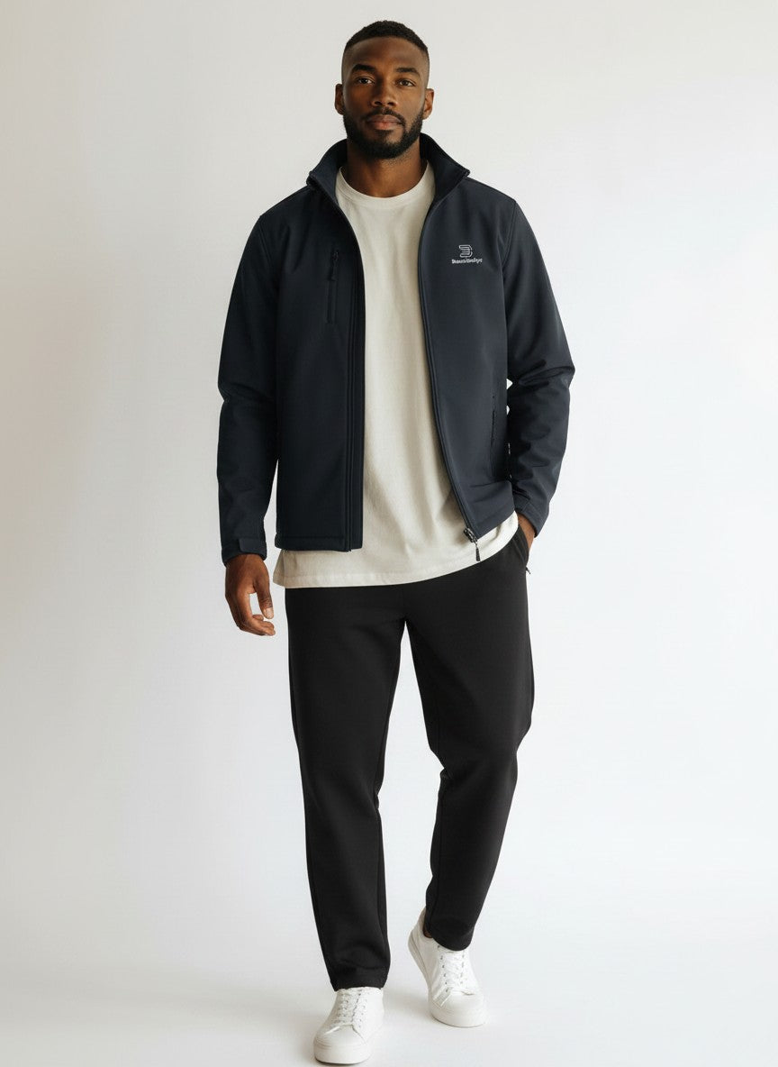 Identity Softshell Jacke – weiße Stickerei - 2 TWU® Clothing