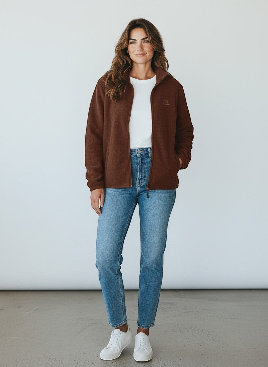 Silence Fleecejacke – goldene Stickerei - 2 TWU® Clothing
