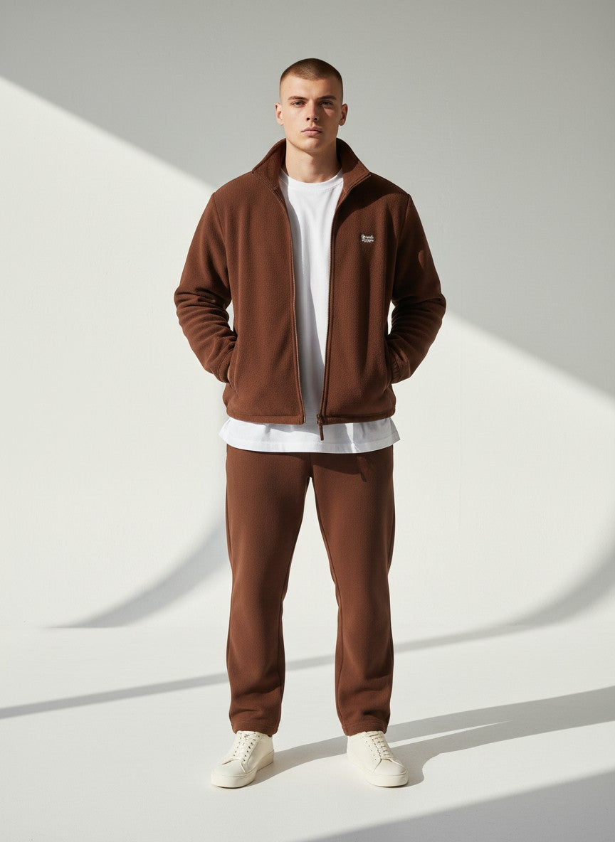 Signature Fleecejacke – weiße Stickerei - 2 TWU® Clothing