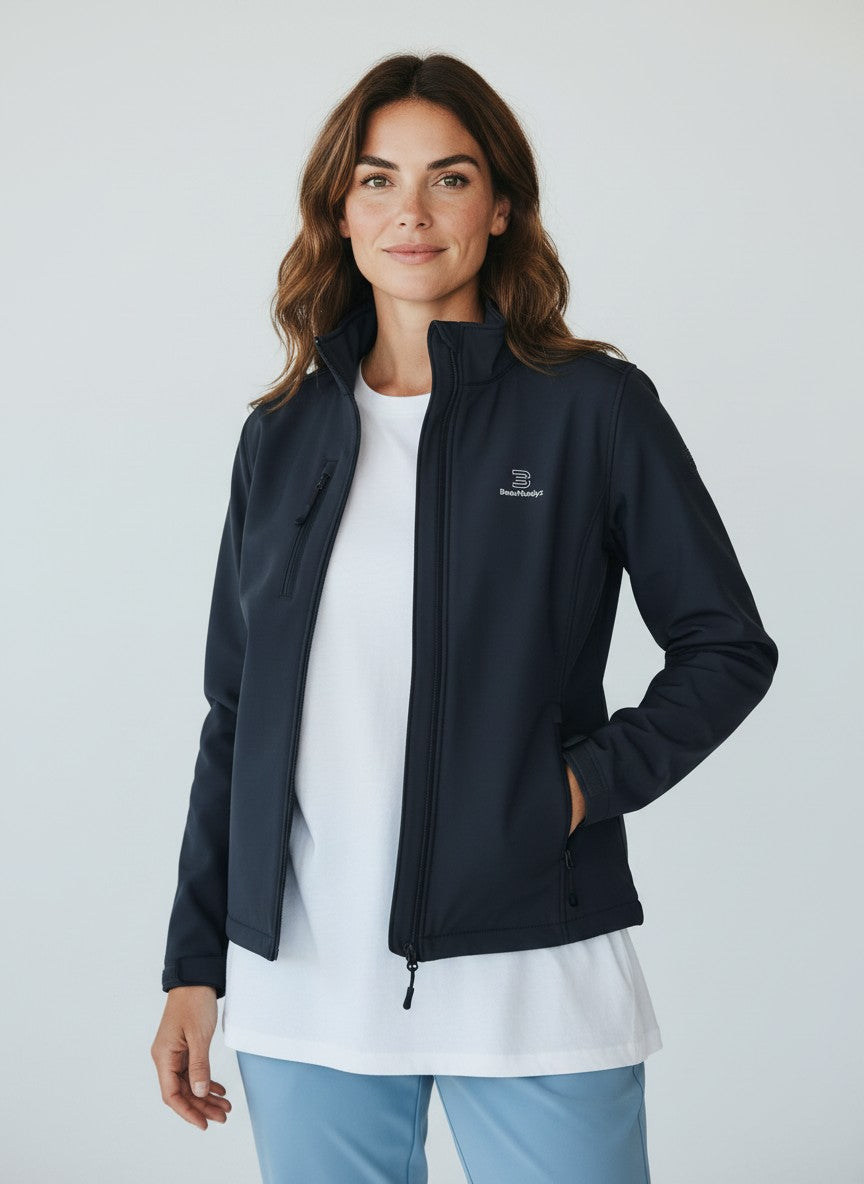 Identity Softshell Jacke – weiße Stickerei - 2 TWU® Clothing