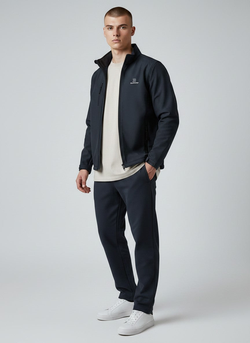 Identity Softshell Jacke – weiße Stickerei - 2 TWU® Clothing
