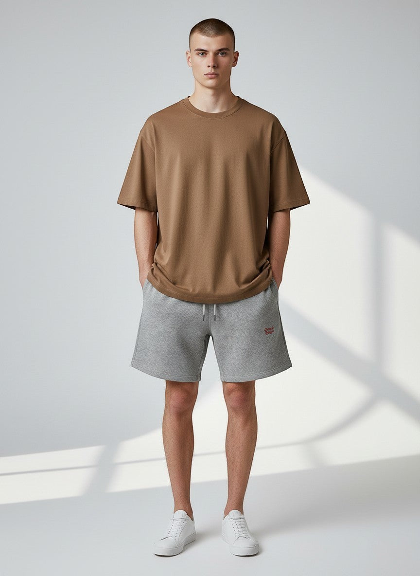 Power Sweatshorts 300 g/m² – rote Stickerei - 2 TWU® Clothing