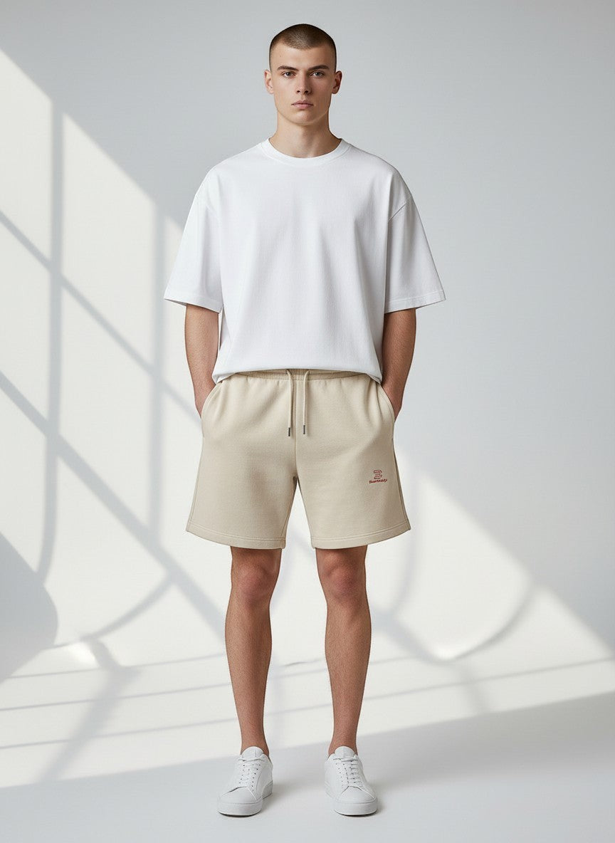 Essential Sweatshorts 300 g/m² – rote Stickerei - 2 TWU® Clothing