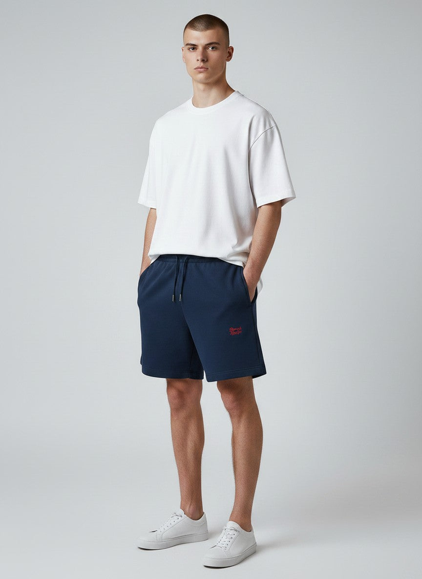 Power Sweatshorts 300 g/m² – rote Stickerei - 2 TWU® Clothing