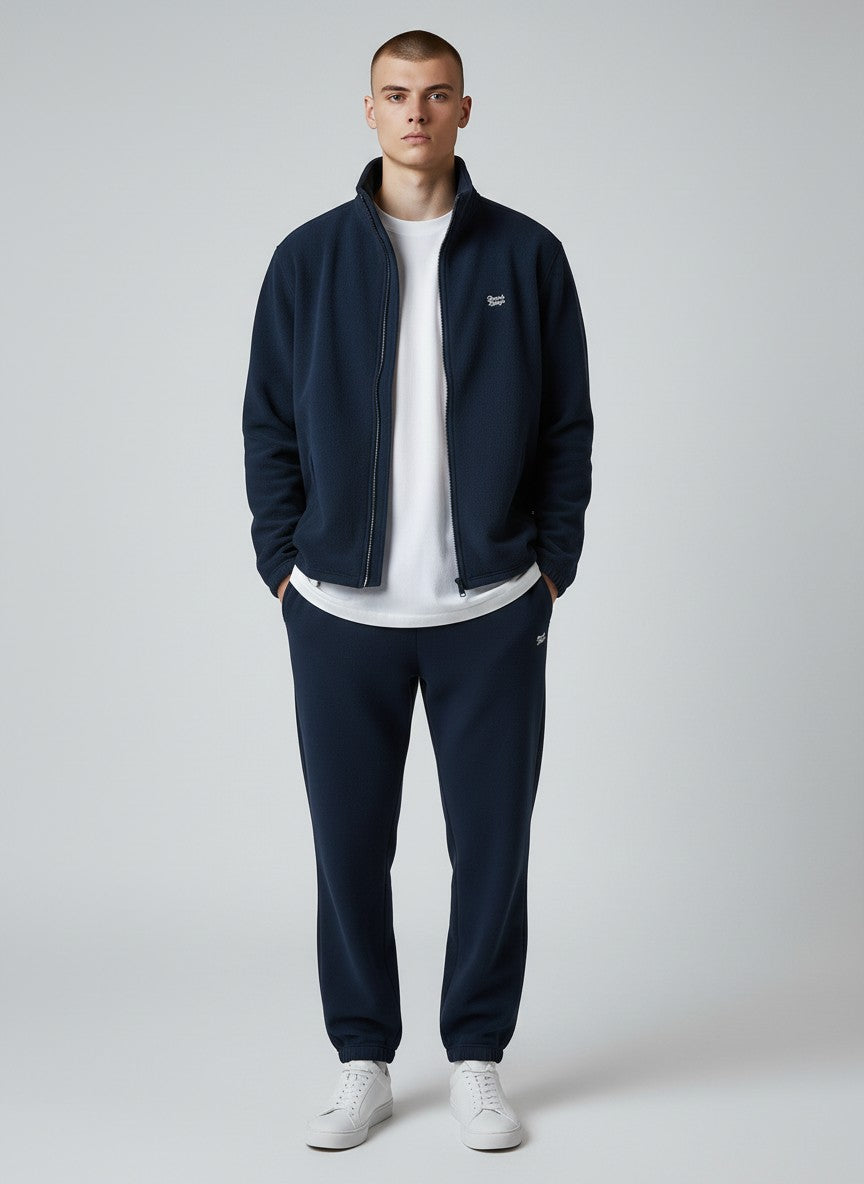 Signature Fleecejacke – weiße Stickerei - 2 TWU® Clothing