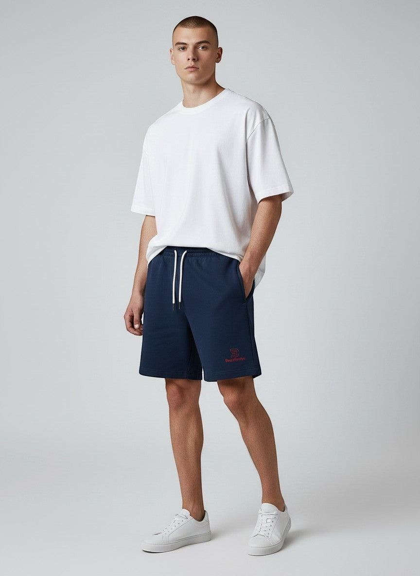 Essential Sweatshorts 300 g/m² – rote Stickerei - 2 TWU® Clothing