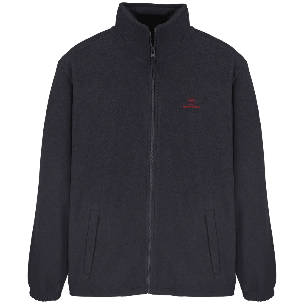 Essential Fleecejacke – rote Stickerei - 2 TWU® Clothing