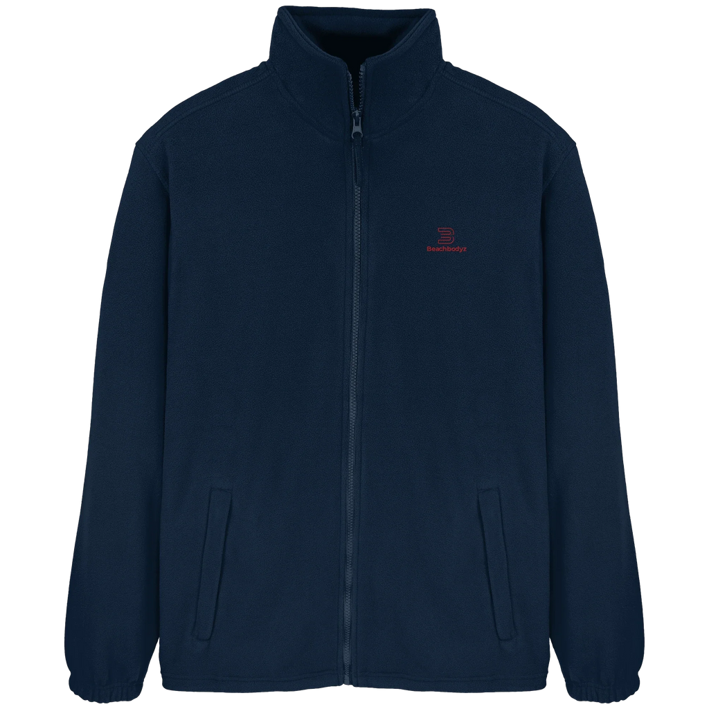 Essential Fleecejacke – rote Stickerei - 2 TWU® Clothing