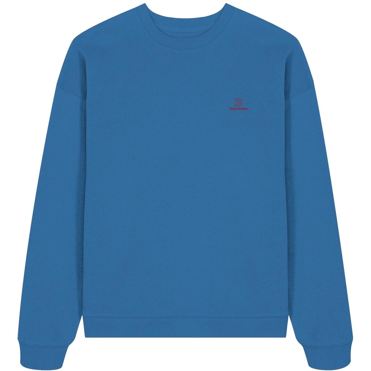 Essential Oversize Sweatshirt 350 g/m² – Bio-Baumwolle, rote Stickerei - 2 TWU® Clothing