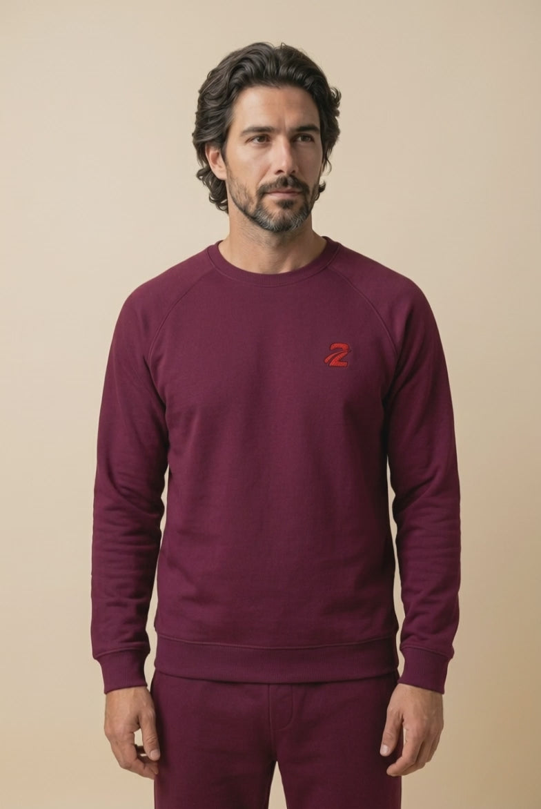 Organic Raglan Sweatshirt 'Grape'