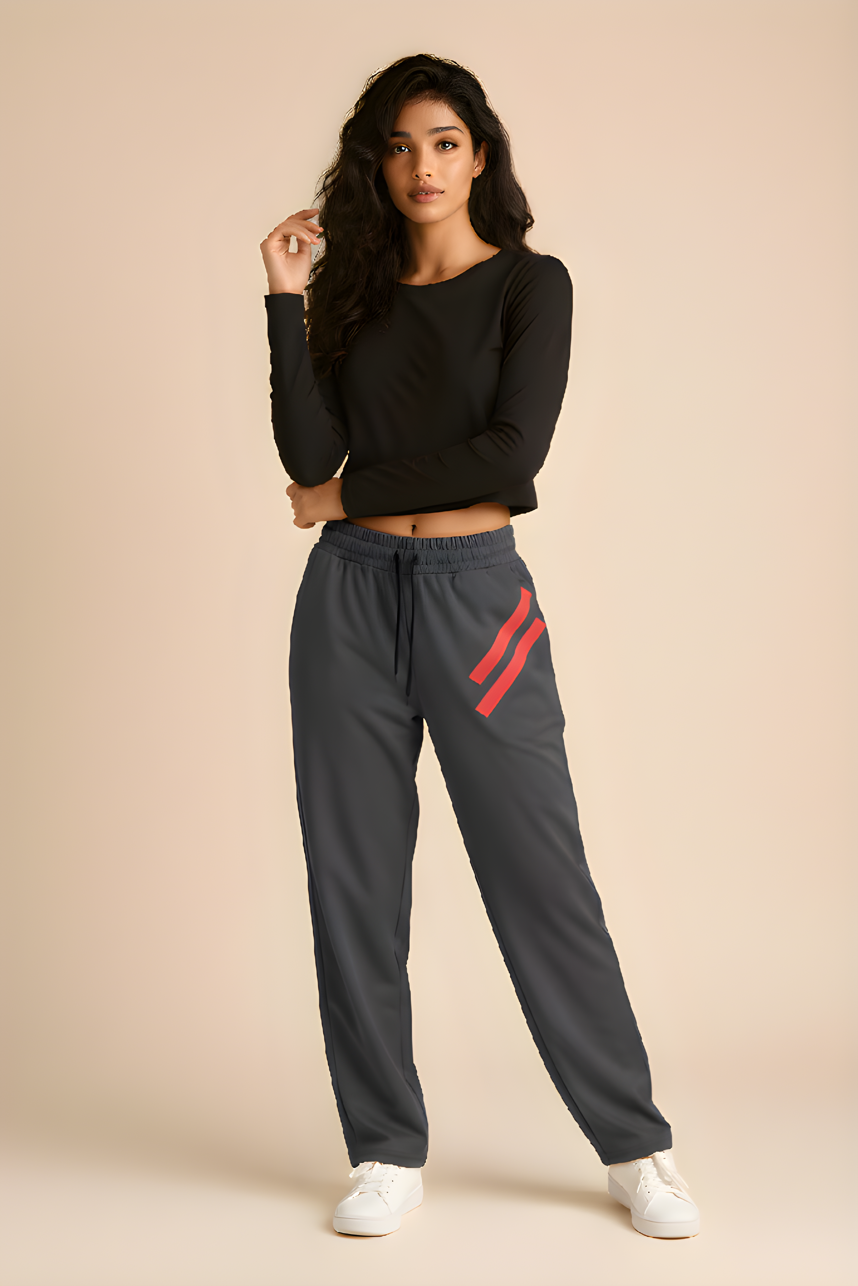 Wide-Leg Joggers 'Stripes'