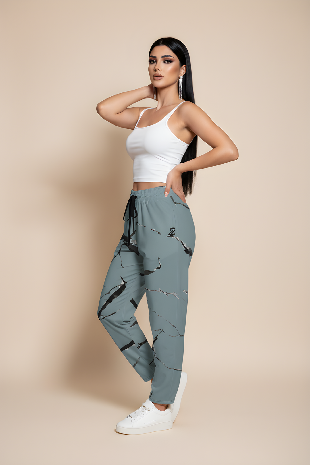 Wide-Leg Joggers 'Stripes'